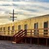 An outdoor shot of the frontal appearance of the units in CHH Orla Lodge